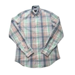 J. Crew Flex Washed Slim Untuked Button-down Plaid Shirt. Size L